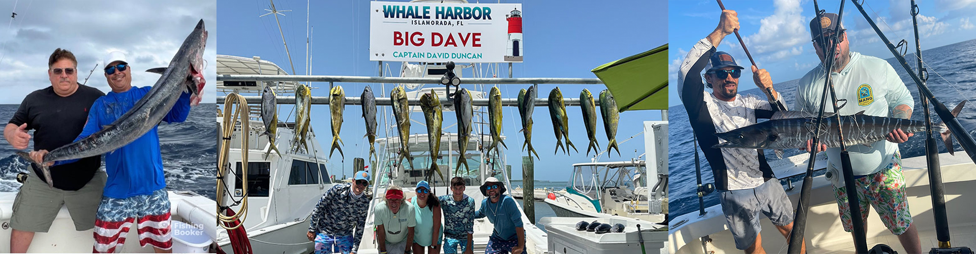 Several fishing charter images from Islamorada deep sea fishing guide