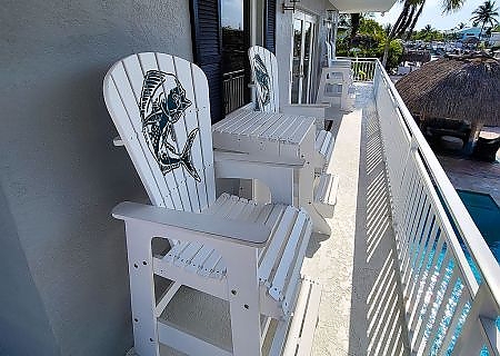 Vacation home deck on Islamorada rental